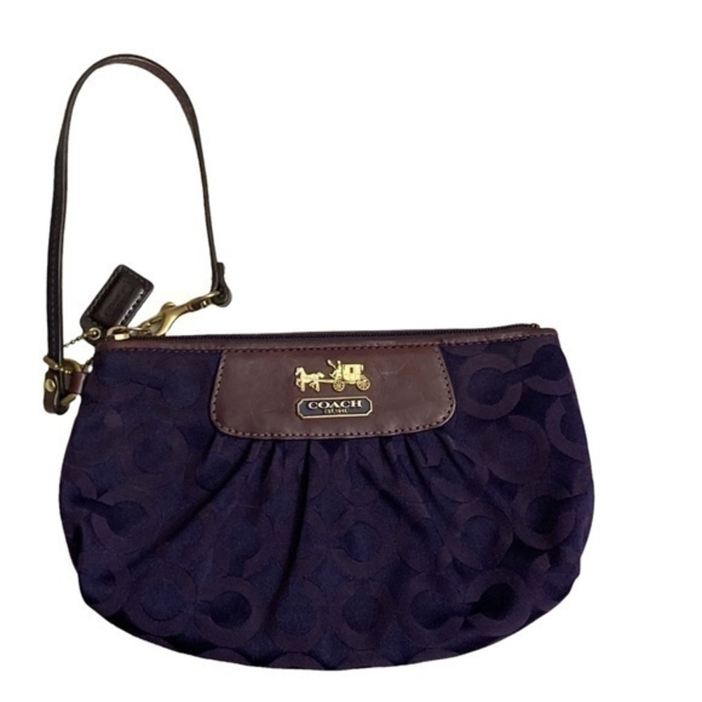 Coach Madison purple op art c large wristlet bag